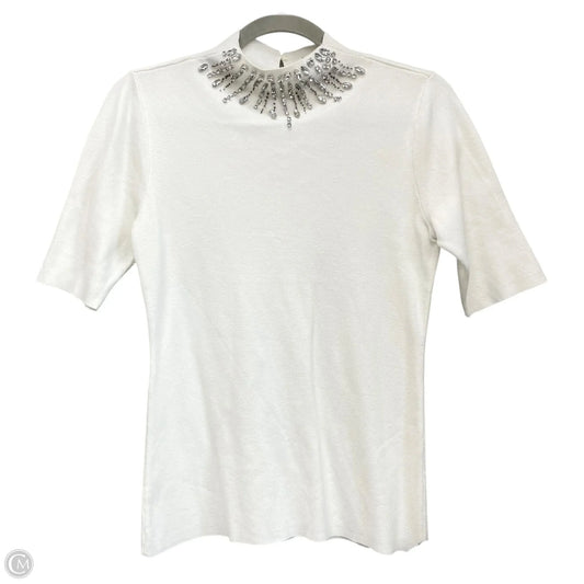 Sweater Short Sleeve By Inc In Ivory, Size: Mp