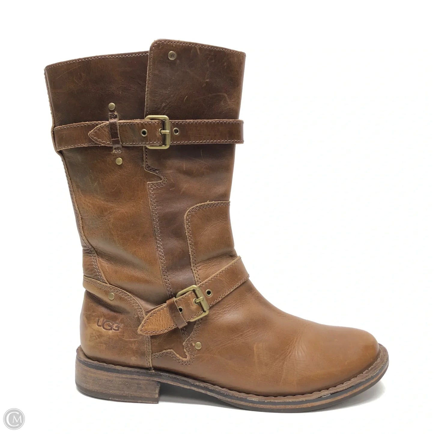 Boots Designer By Ugg In Brown, Size: 10