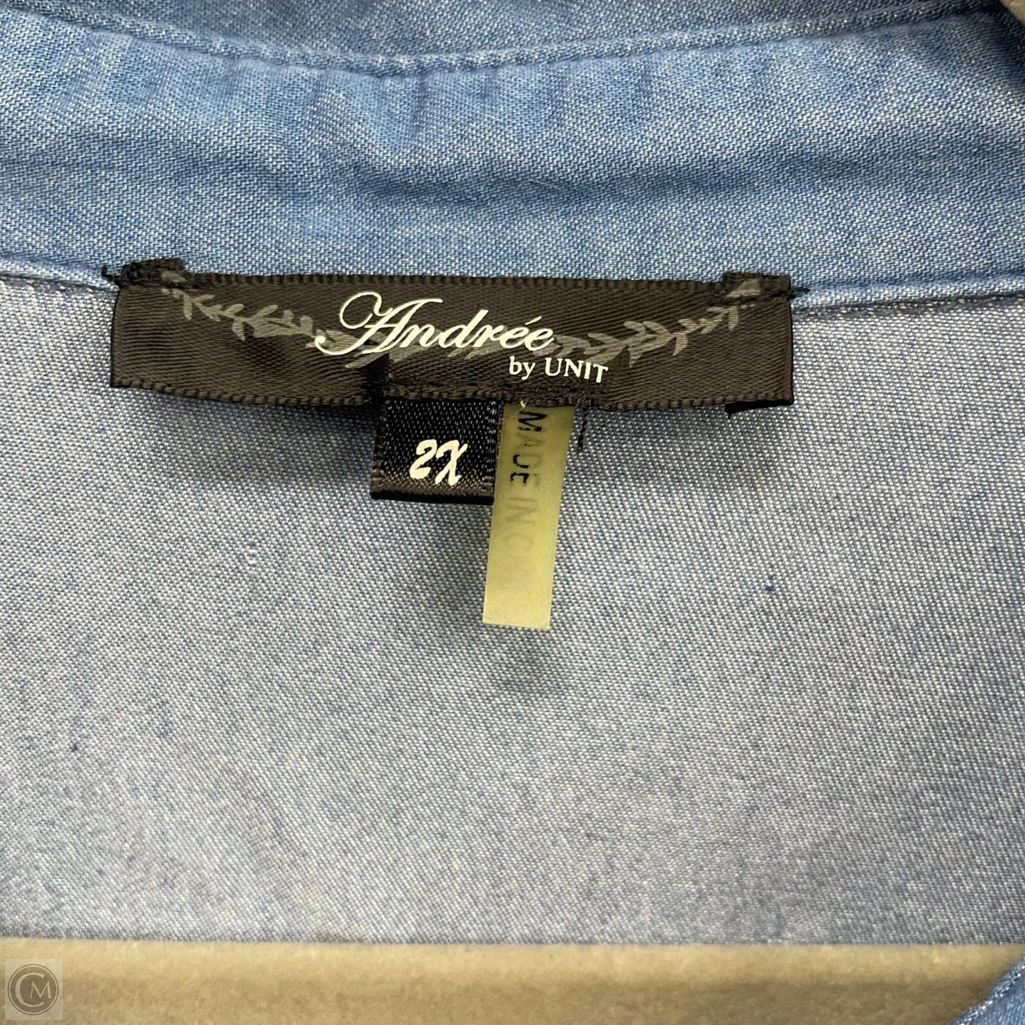 Tunic Long Sleeve By Andree By Unit In Blue, Size: 2x