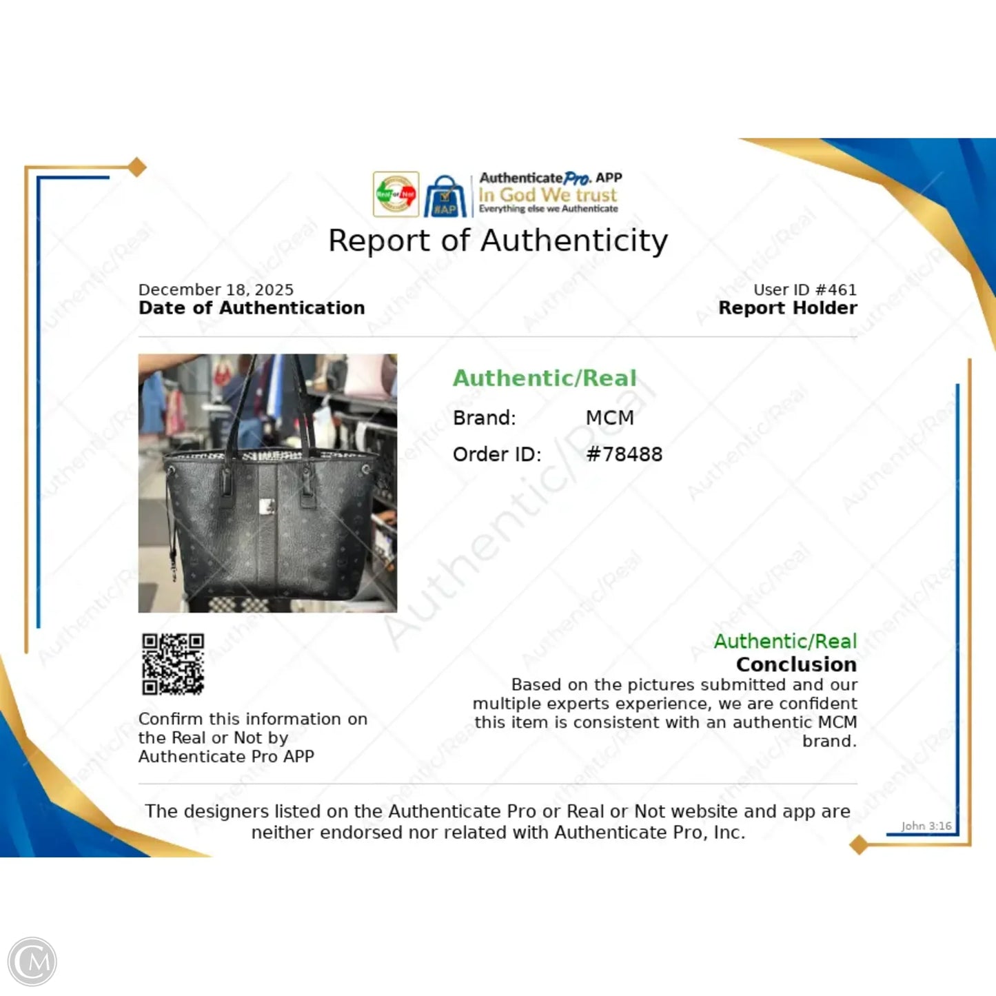 Tote Luxury Designer By Mcm, Size: Medium