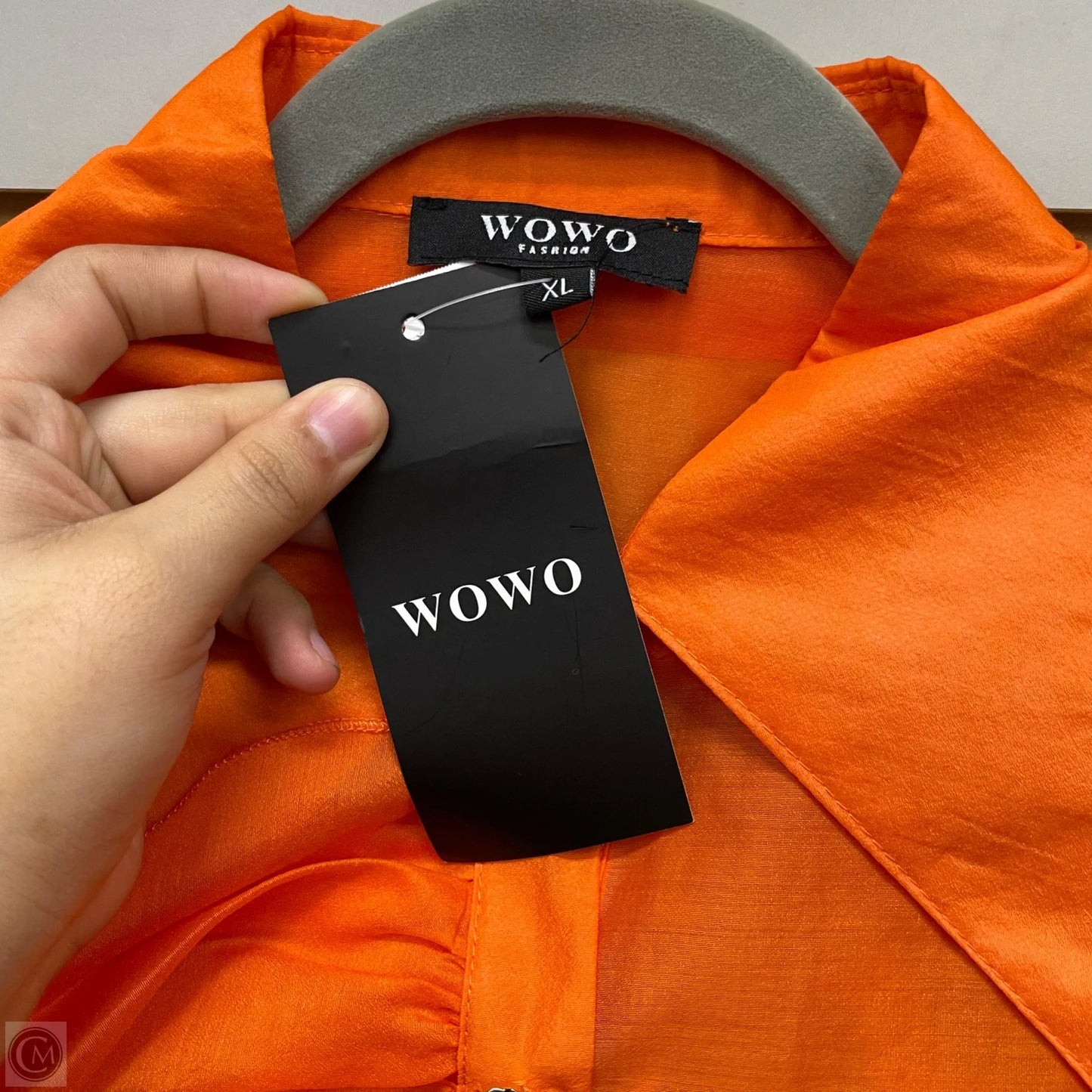 Blouse Long Sleeve By Cme In Orange, Size: Xl