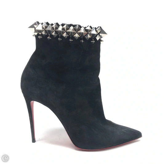Boots Luxury Designer By Christian Louboutin In Black, Size: 8.5