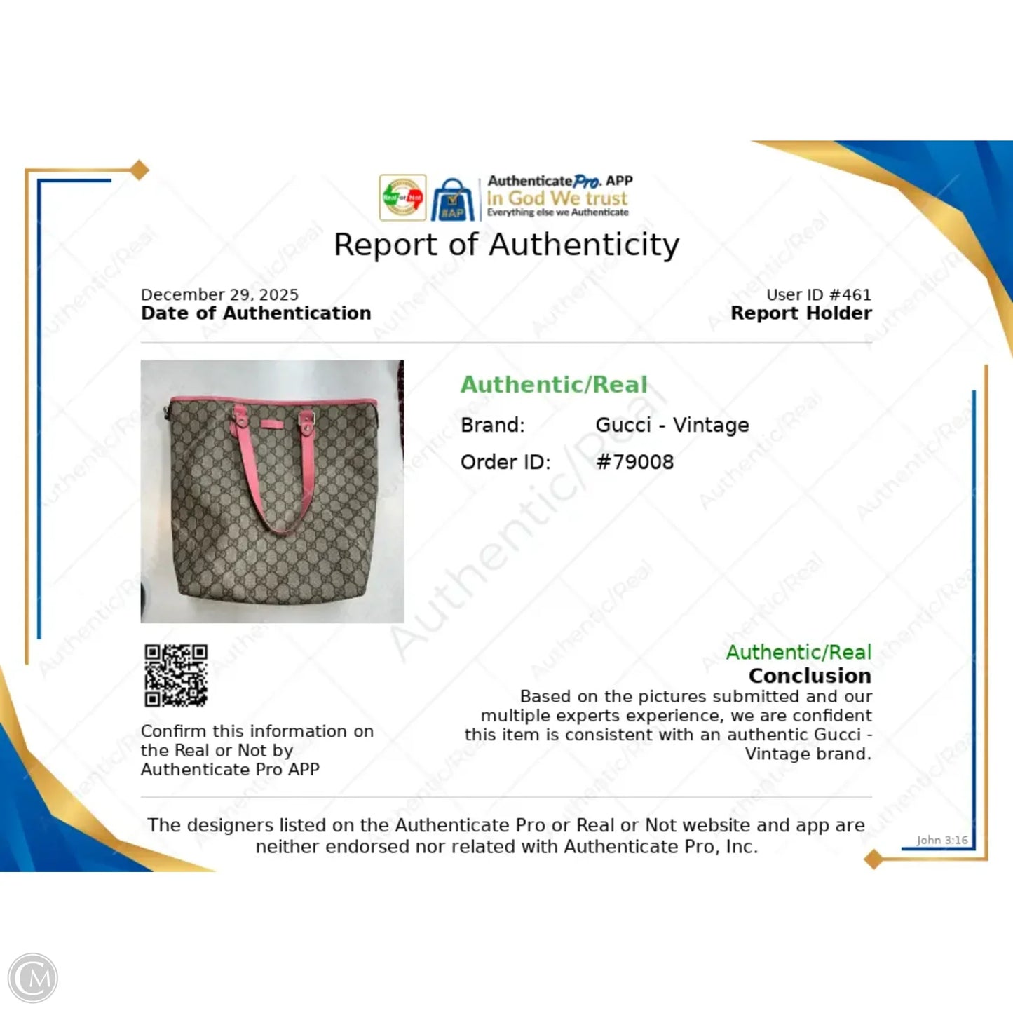 Tote Luxury Designer By Gucci, Size: Medium