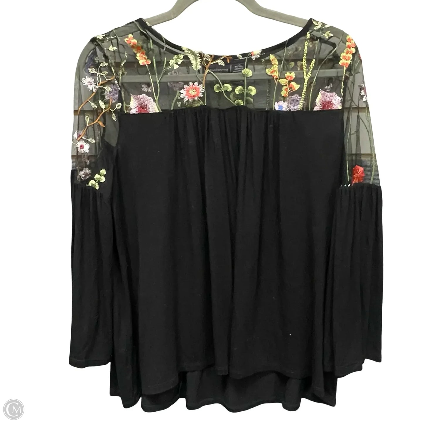 Top Long Sleeve By Liz Claiborne In Black, Size: L