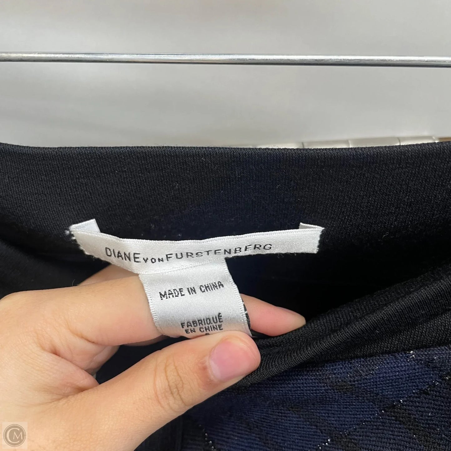 Skirt Designer By Diane Von Furstenberg In Black & Blue, Size: 4