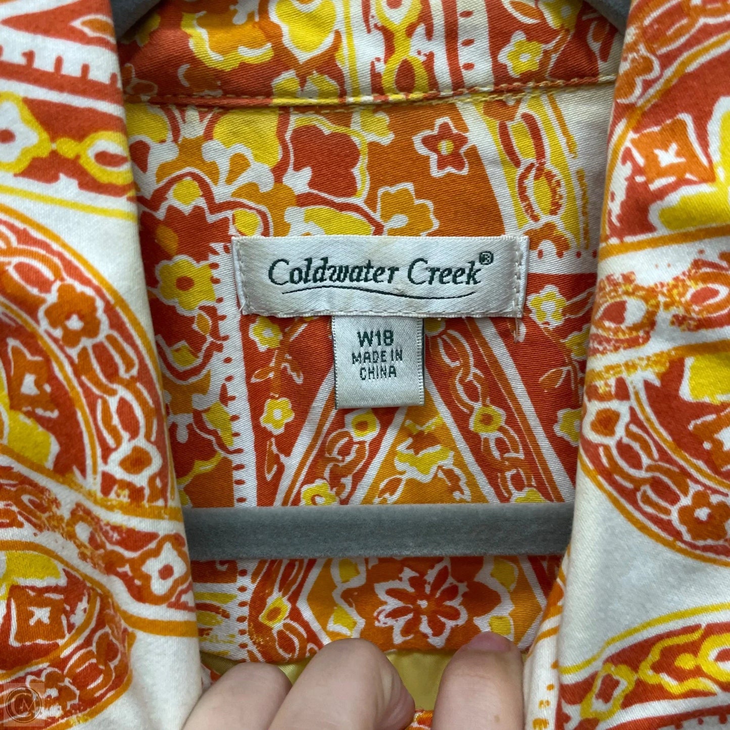 Jacket Other By Coldwater Creek In Orange & Yellow, Size: 18
