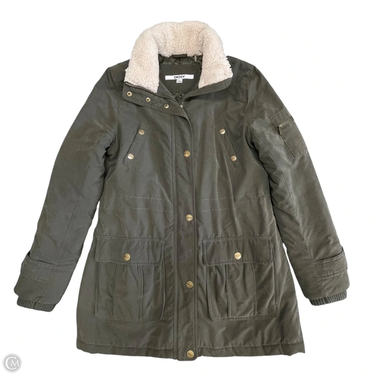 Coat Other By Dkny In Green, Size: M