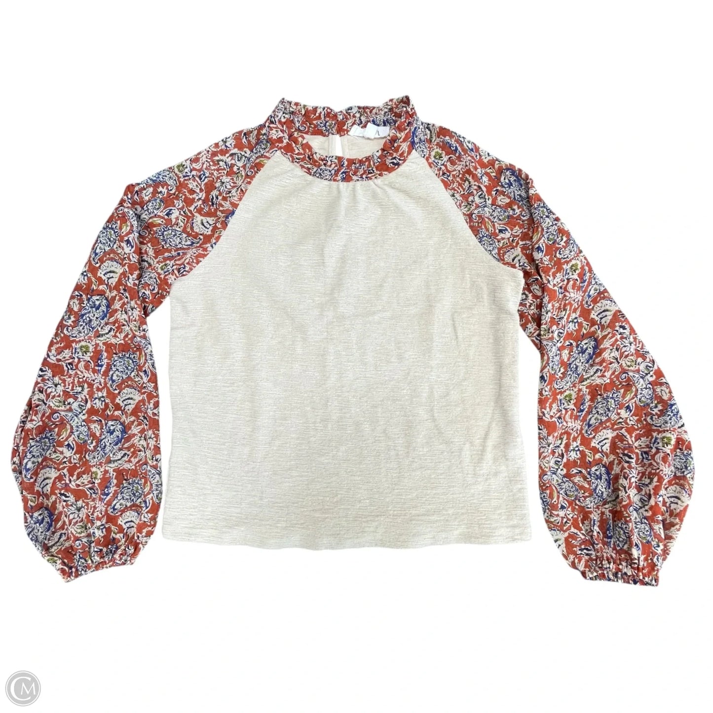 Top Long Sleeve By Thml In Beige, Size: Xs