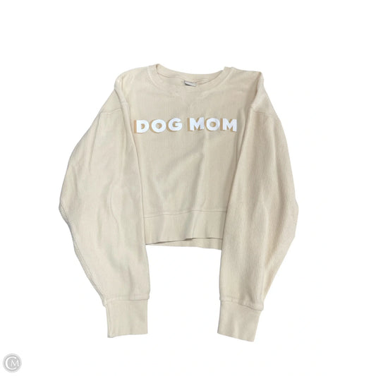 Top Long Sleeve By Chicka-d In Beige, Size: L