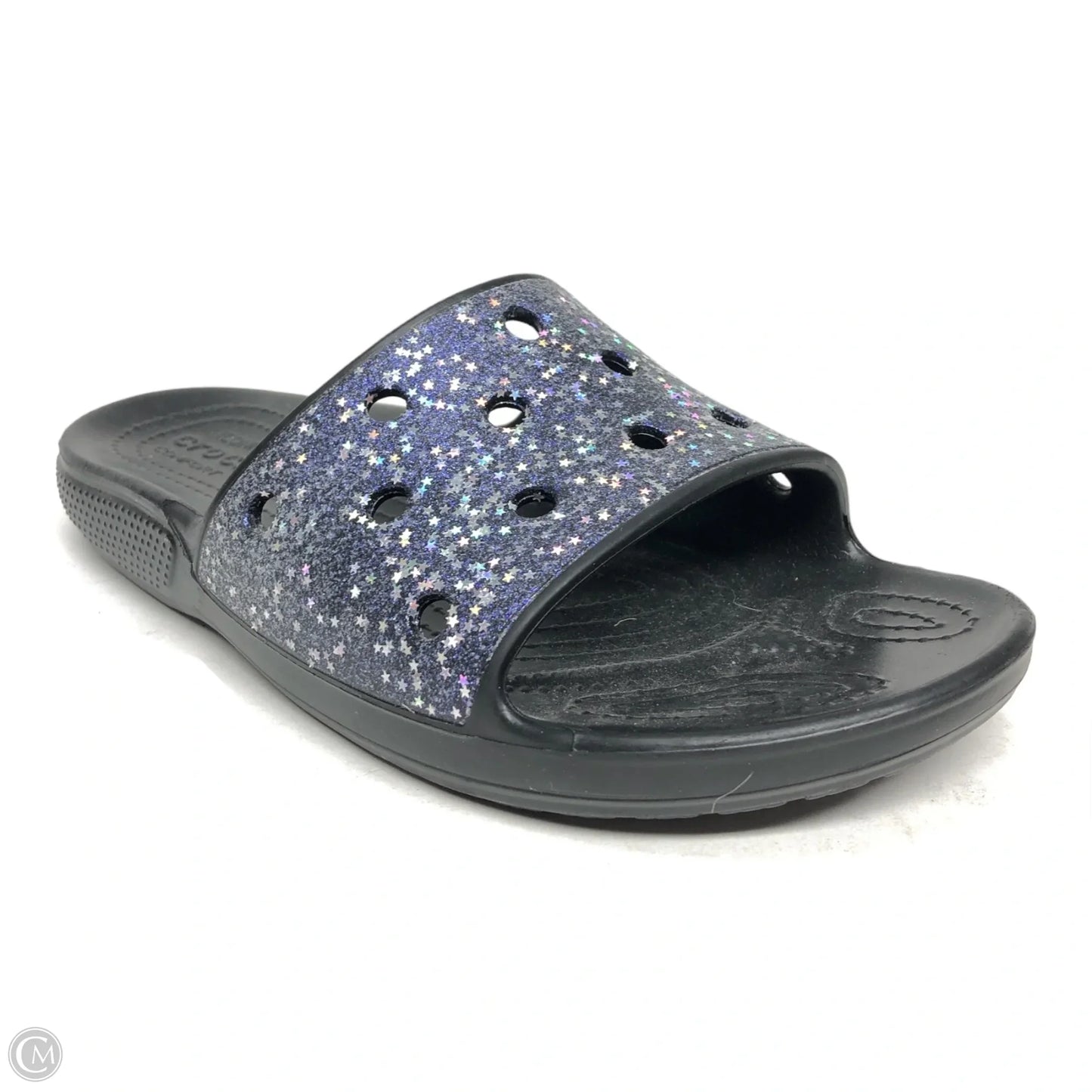 Sandals Sport By Crocs In Black & Blue, Size: 11