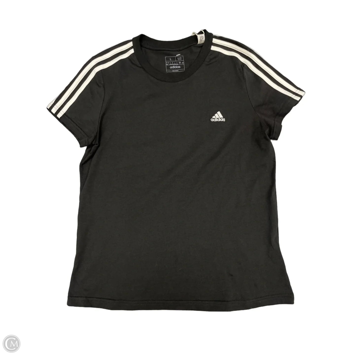 Top Short Sleeve By Adidas In Black, Size: L