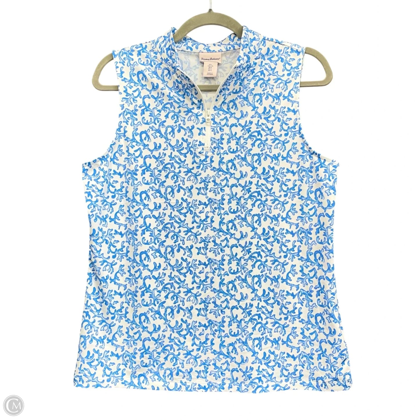 Athletic Tank Top By Tommy Bahama In Blue & White, Size: L
