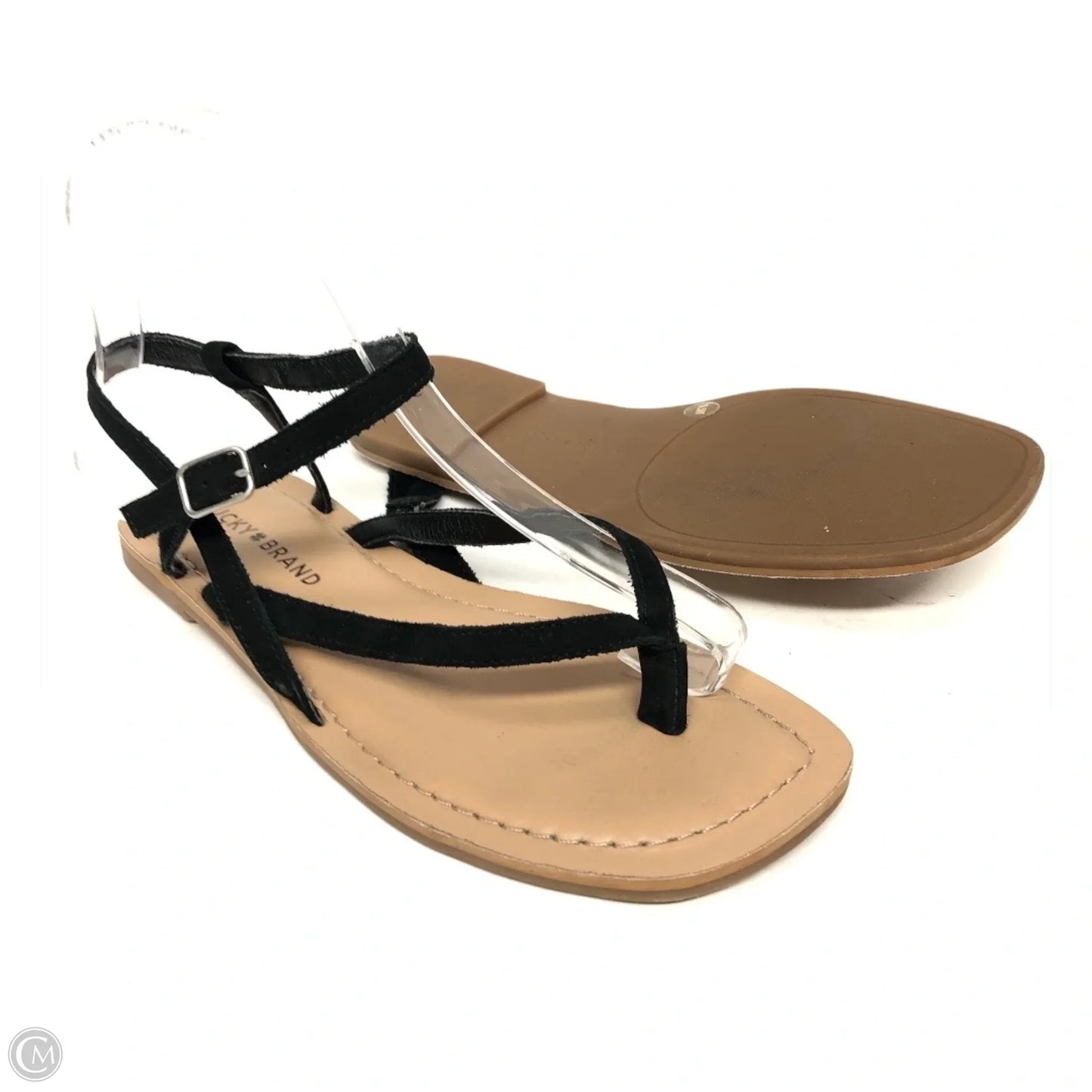 Sandals Flats By Lucky Brand In Black, Size: 6.5