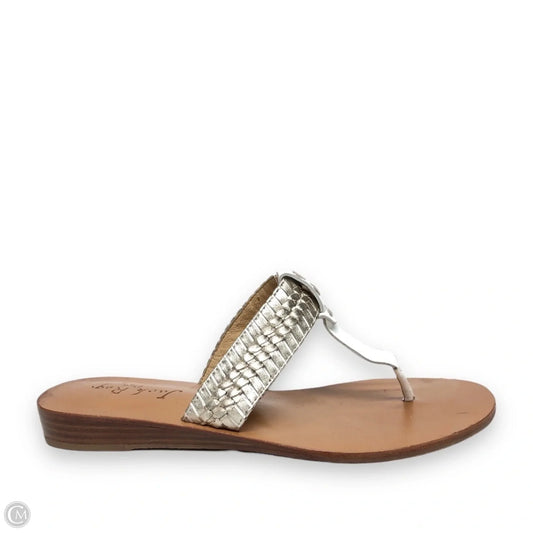 Sandals Flats By Jack Rogers In Gold & White, Size: 11
