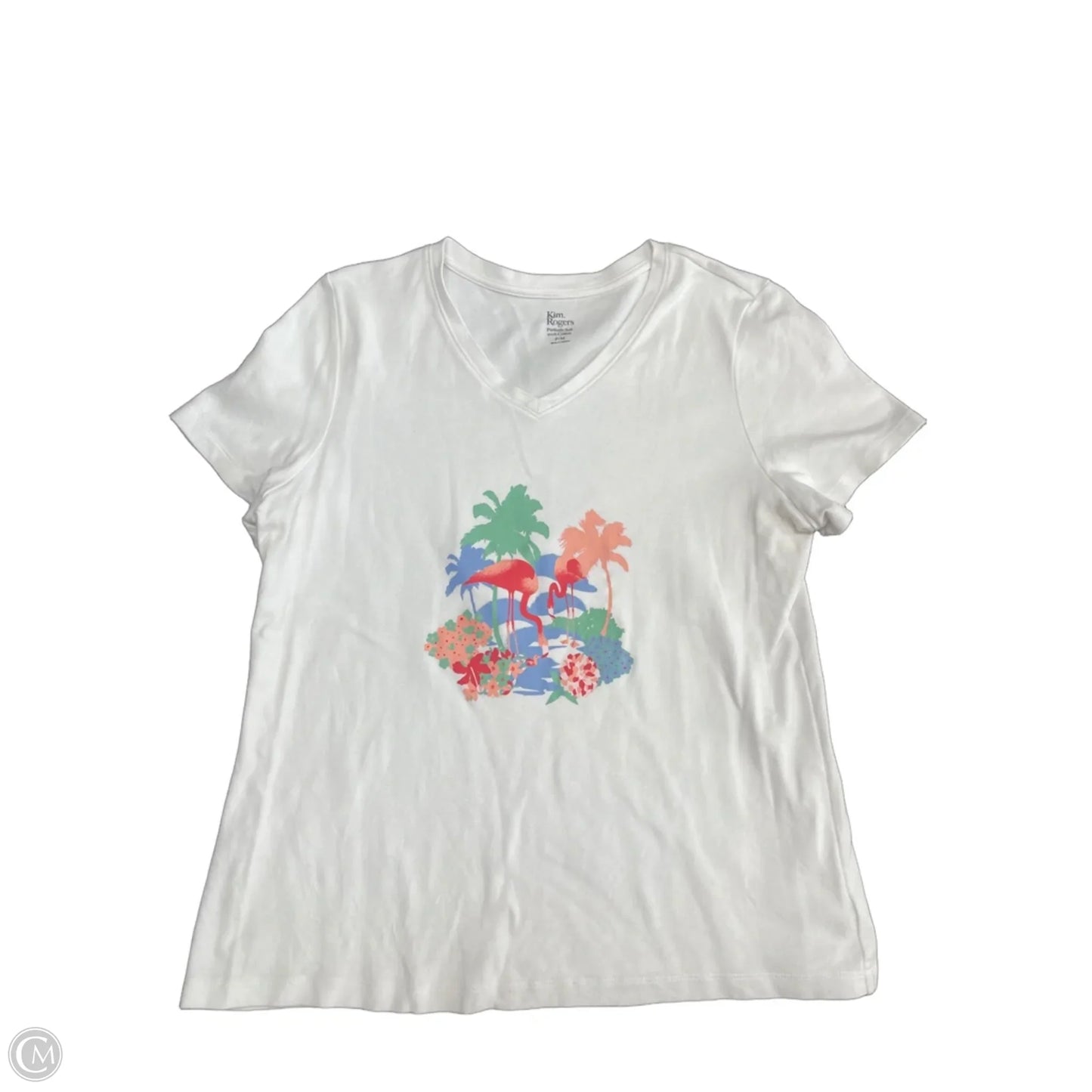 Top Short Sleeve Basic By Kim Rogers In White, Size: Mp