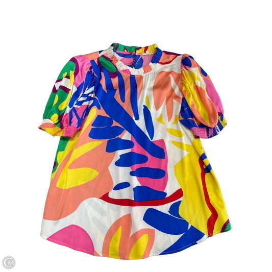 Blouse Short Sleeve By Jodifl In Multi-colored, Size: M