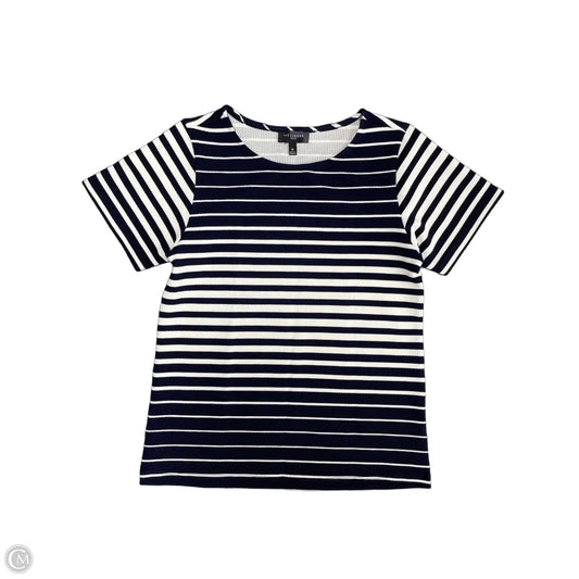 Top Short Sleeve By Limited In Blue & White, Size: Xs
