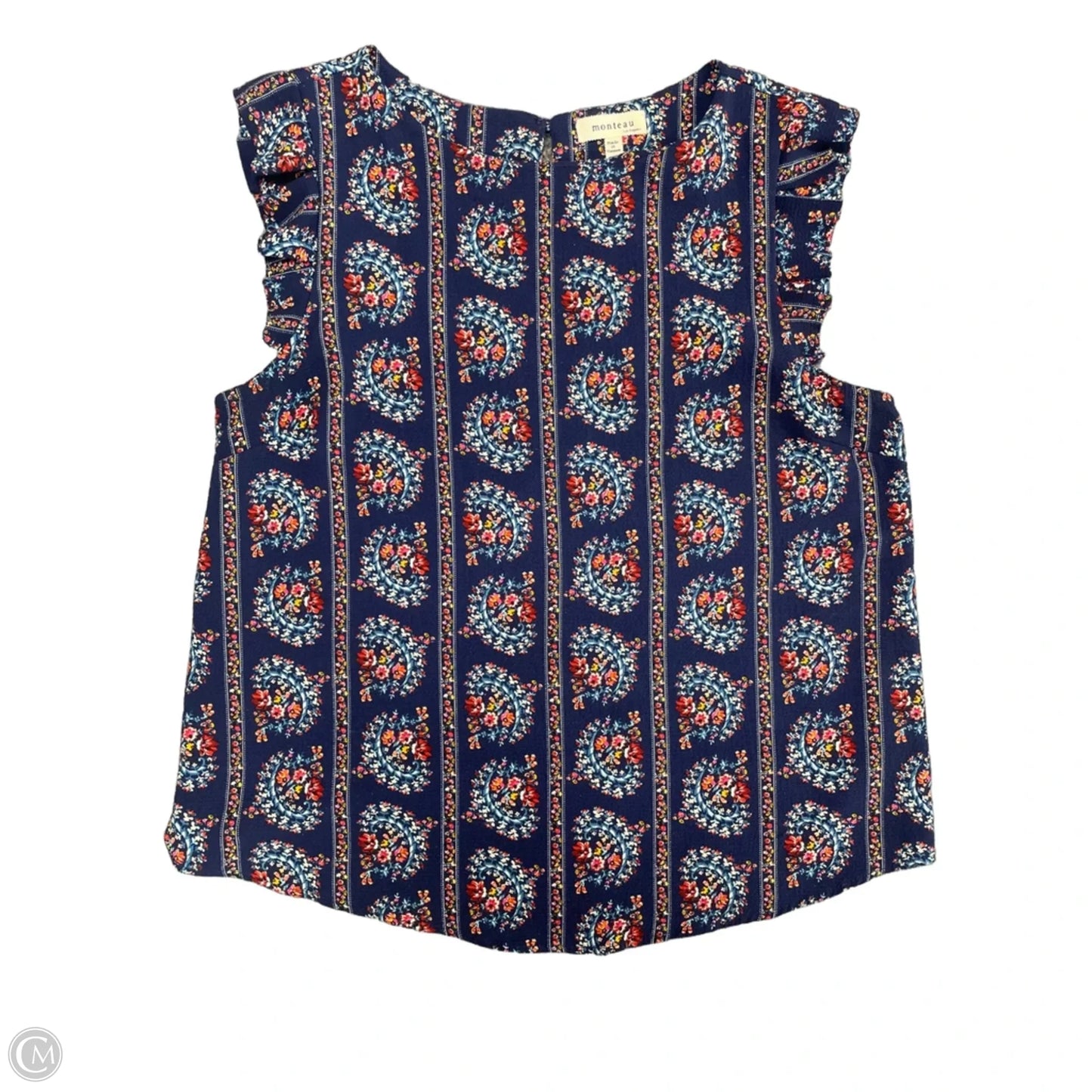 Top Sleeveless By Monteau In Blue, Size: Xl