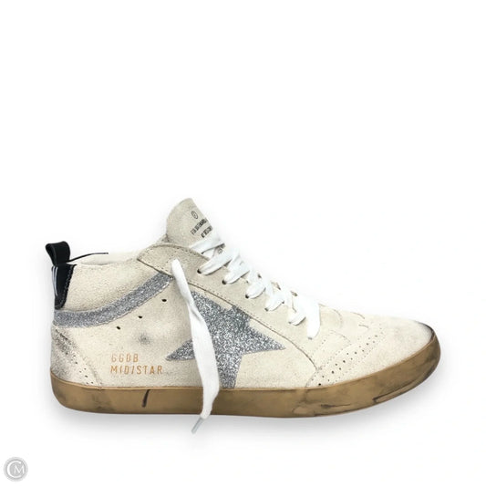 Shoes Luxury Designer By Golden Goose In Silver & Tan, Size: 11