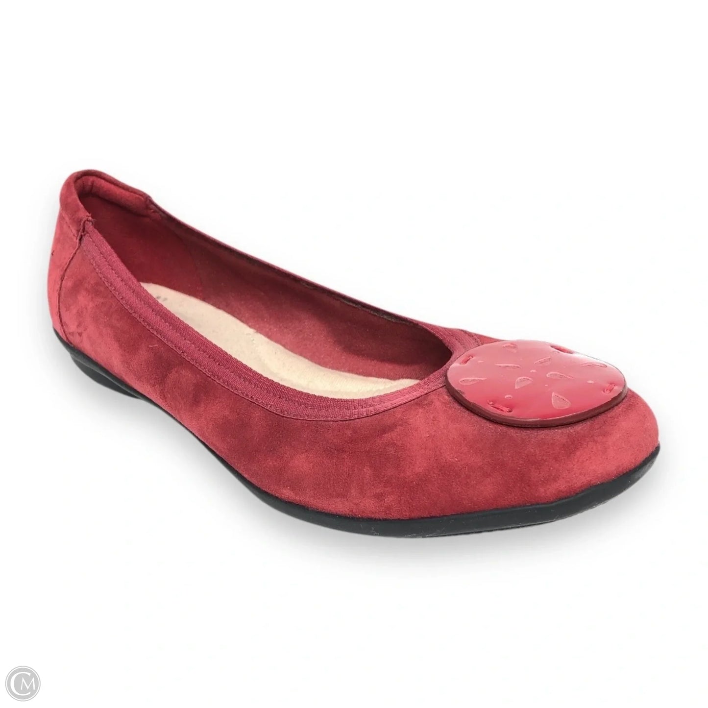 Shoes Flats By Clarks In Red, Size: 7