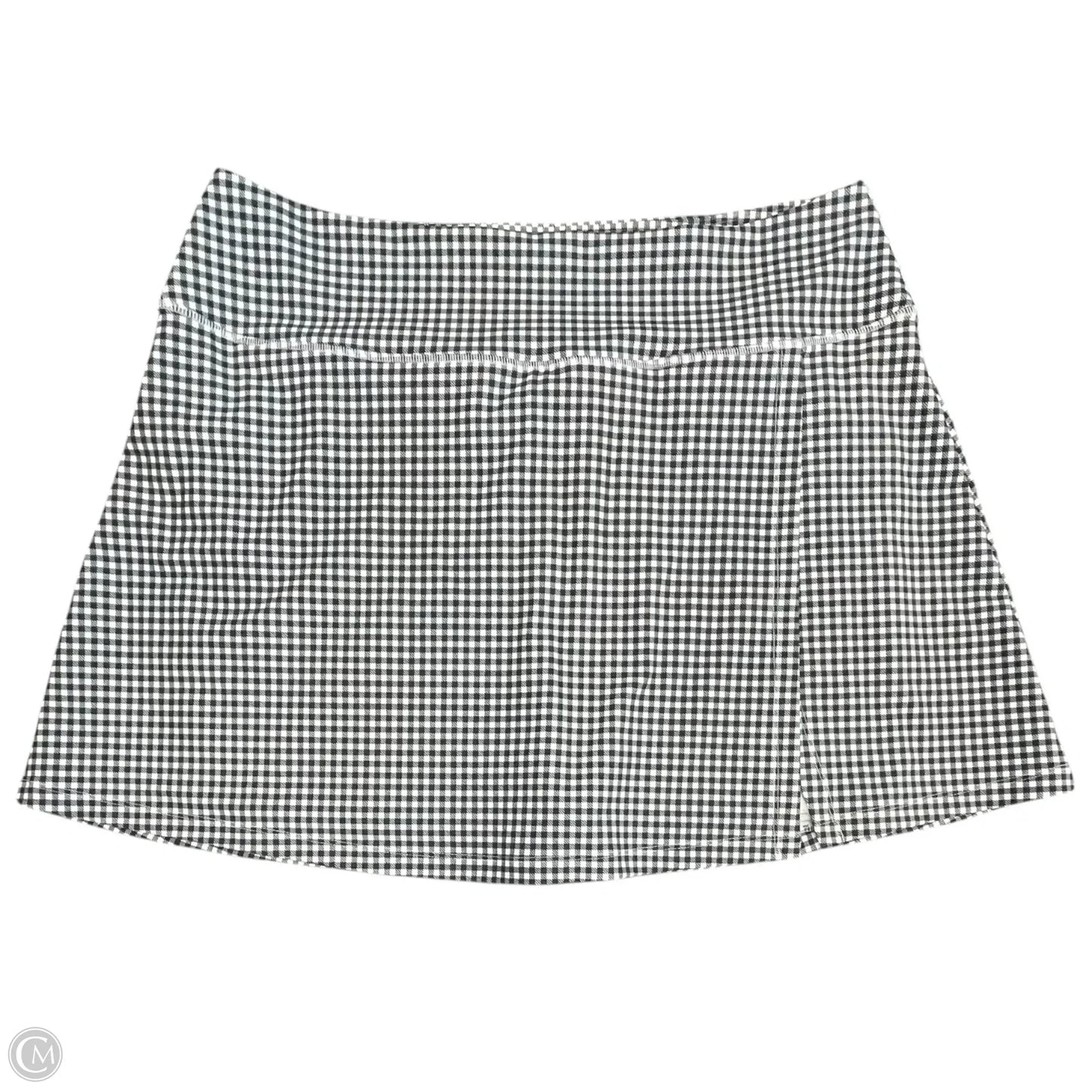 Athletic Skort By Ypb In Black & White, Size: Xxl