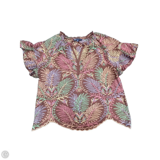 Top Short Sleeve By Democracy In Multi-colored, Size: S