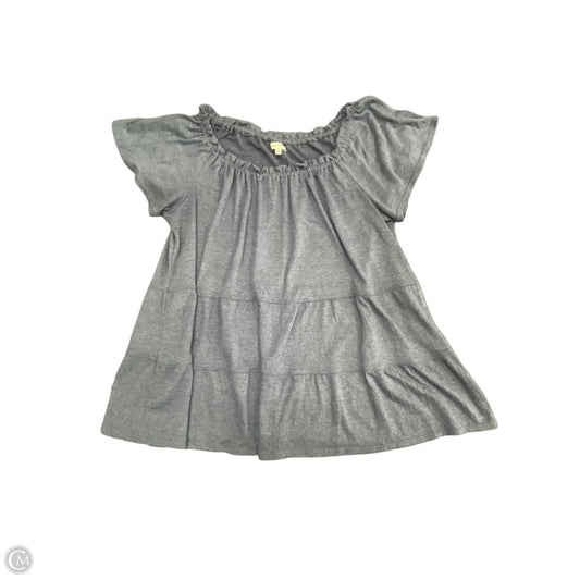 Top Short Sleeve By Max Studio In Blue, Size: 2x