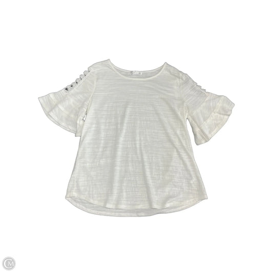 Top Short Sleeve By 89th And Madison In White, Size: L