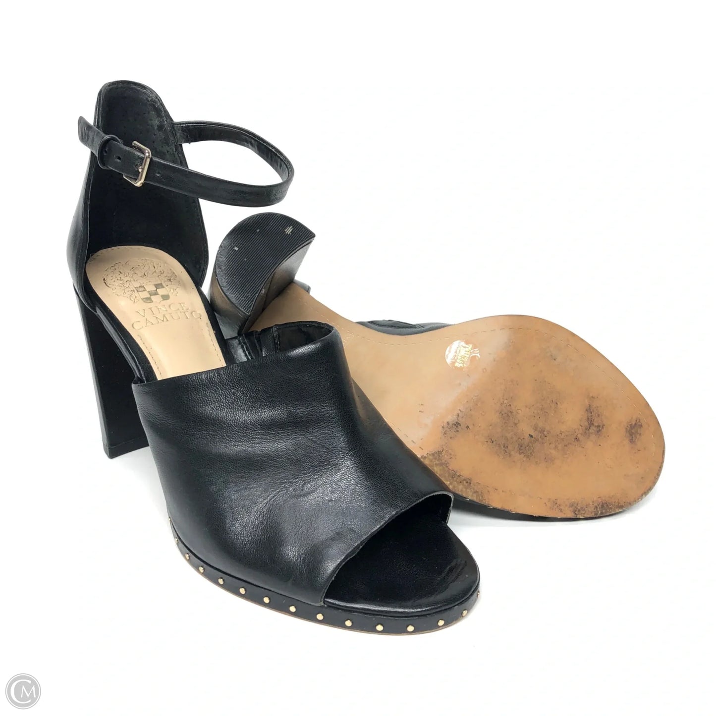 Sandals Heels Block By Vince Camuto In Black, Size: 7.5
