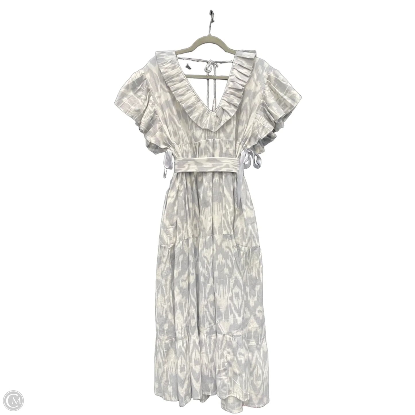 Dress Casual Midi By Cma In Grey & White, Size: S