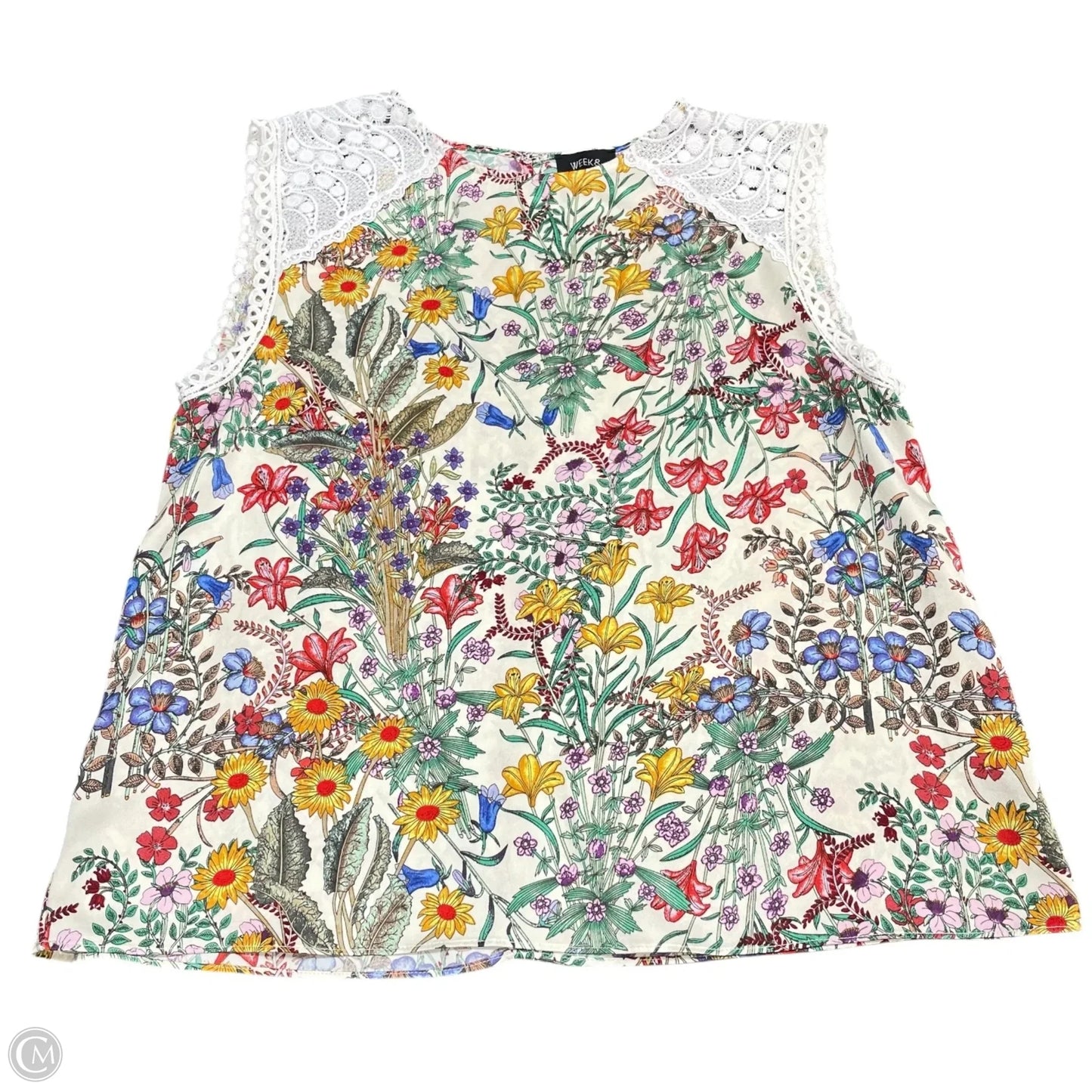Top Sleeveless By Clothes Mentor In Floral Print, Size: Xl