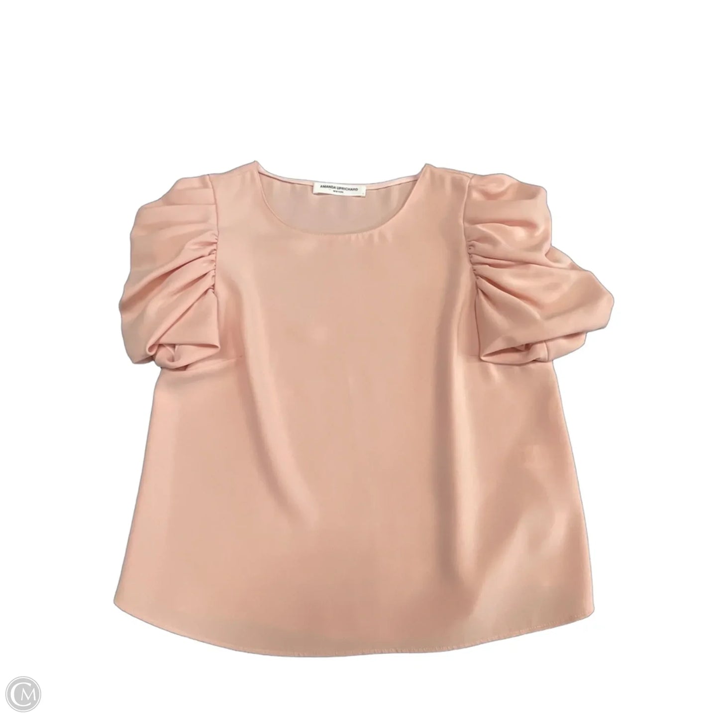 Blouse Short Sleeve By Amanda Uprichard In Pink, Size: S