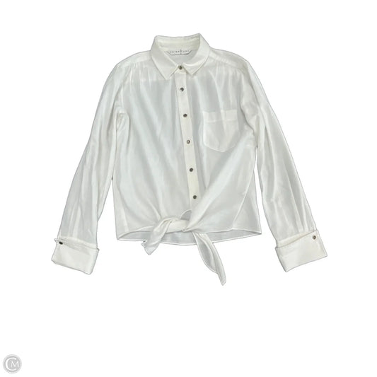 Blouse Long Sleeve By Trina Turk In Ivory, Size: S