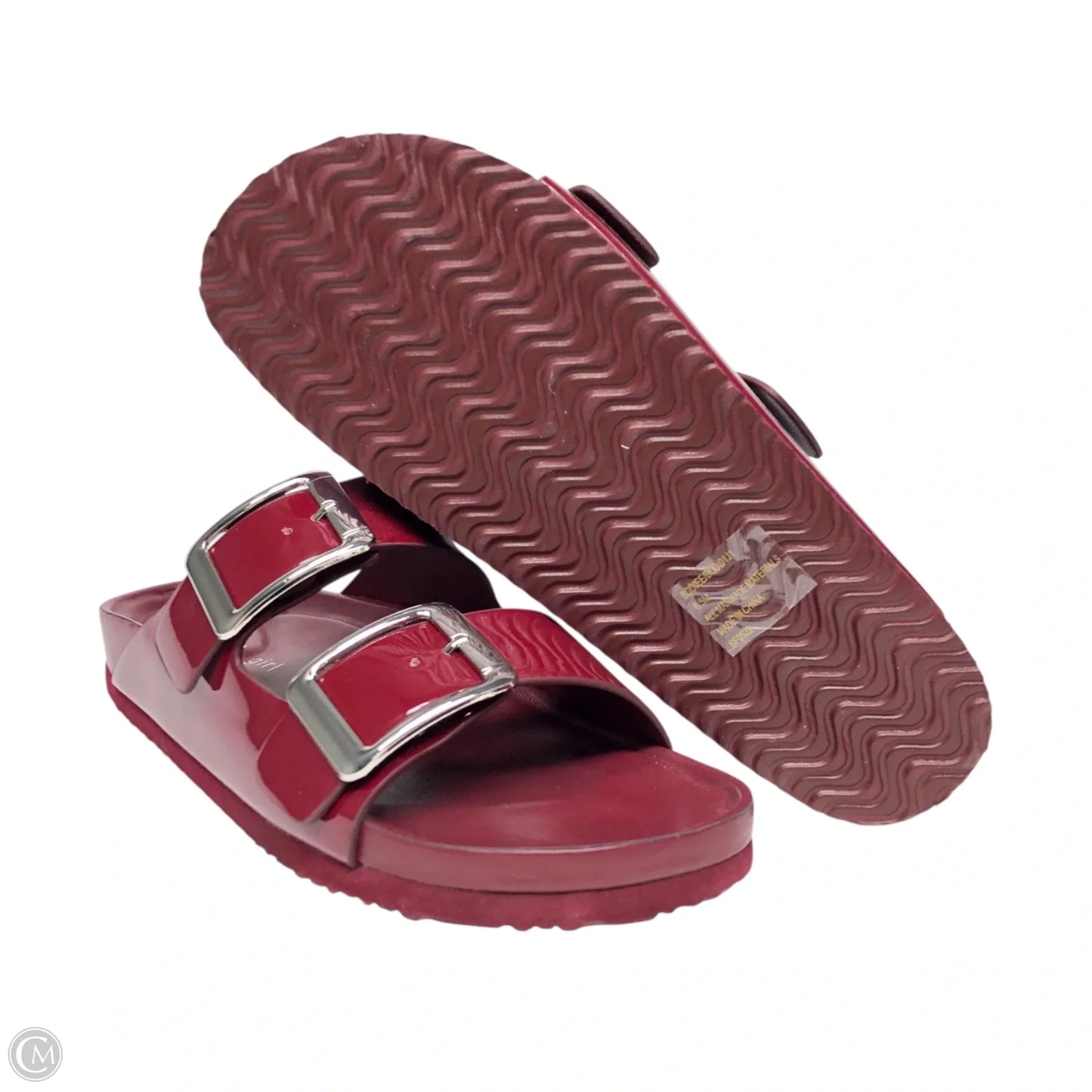 Sandals Flats By Madden Girl In Maroon, Size: 6.5