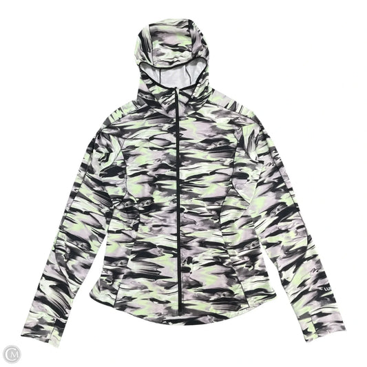 Athletic Jacket By Lululemon In Green & Grey, Size: 10