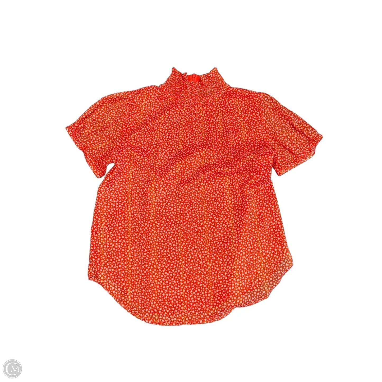 Blouse Short Sleeve By Ann Taylor In Orange, Size: 2