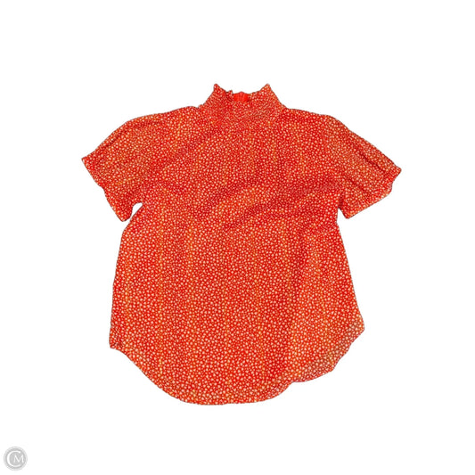 Blouse Short Sleeve By Ann Taylor In Orange, Size: 2