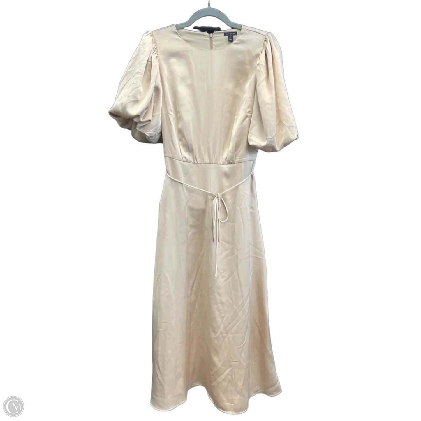 Dress Casual Midi By Ann Taylor In Tan, Size: 4