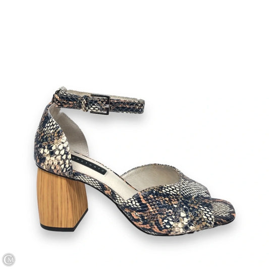Sandals Heels Block By Sanctuary In Snakeskin Print, Size: 7.5