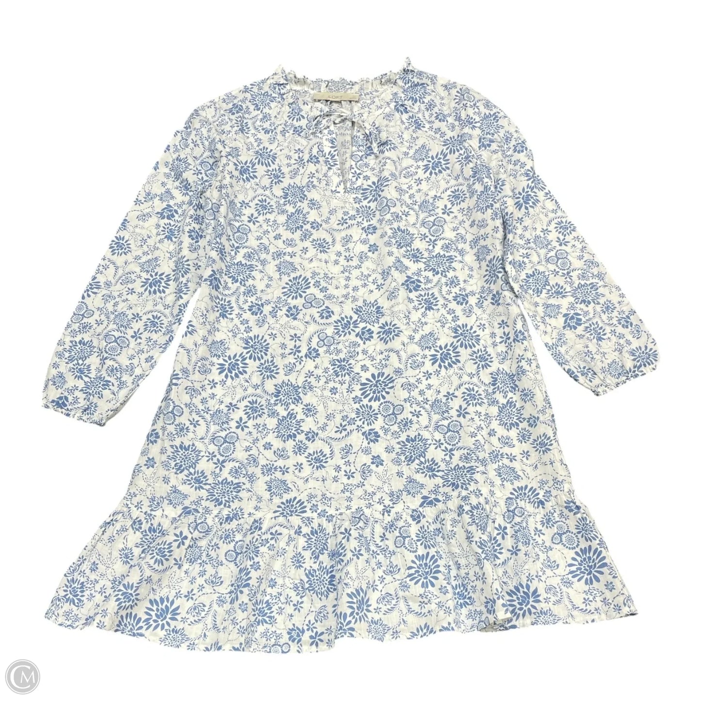 Dress Casual Short By Loft In Blue & White, Size: Lp