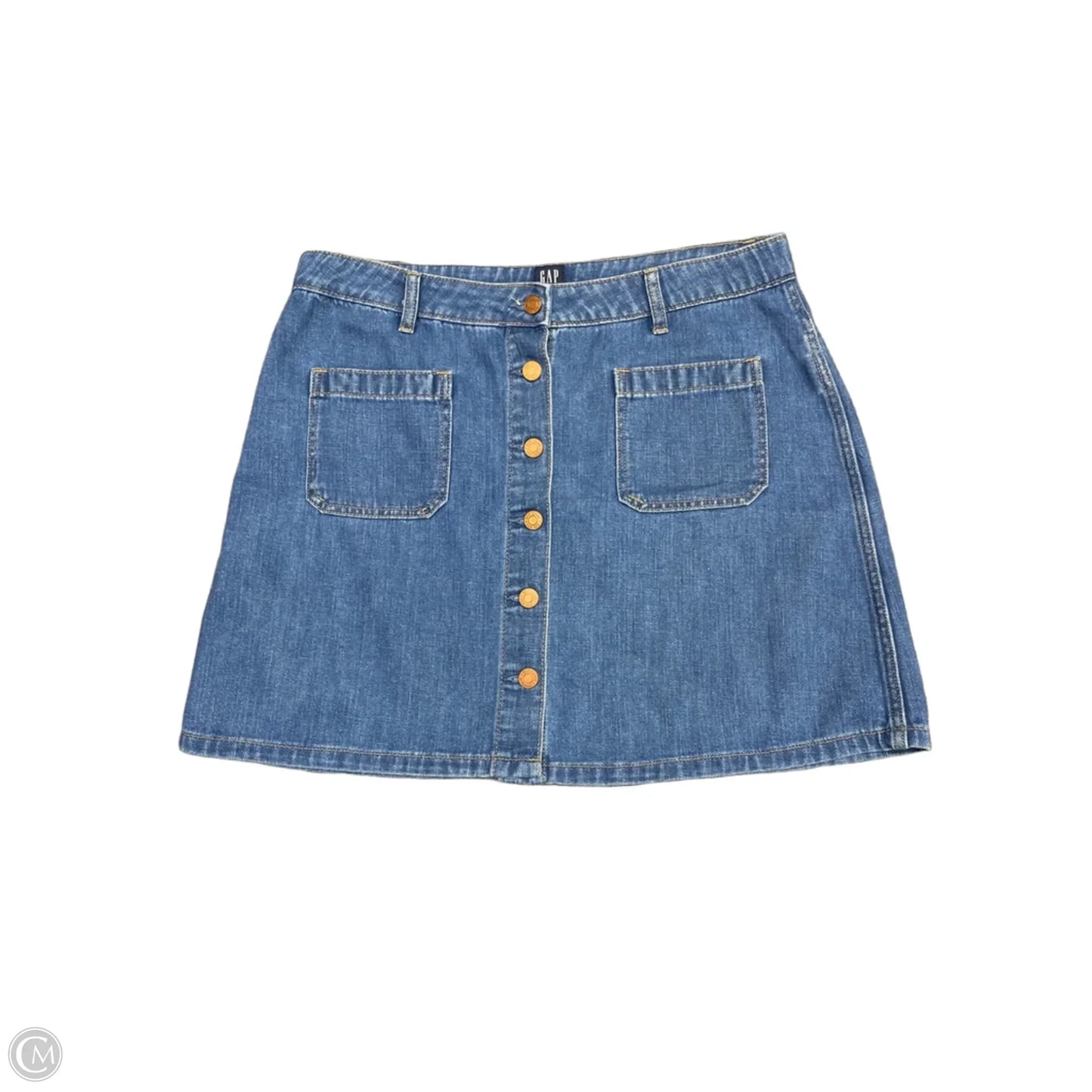 Skirt Mini & Short By Gap In Blue Denim, Size: 14