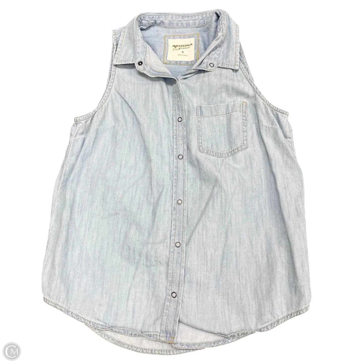 Top Sleeveless By Arizona In Blue, Size: M