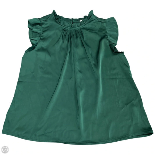 Blouse Short Sleeve By Evereve In Green, Size: M