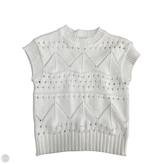 Sweater Short Sleeve By Industry In Ivory, Size: Xs