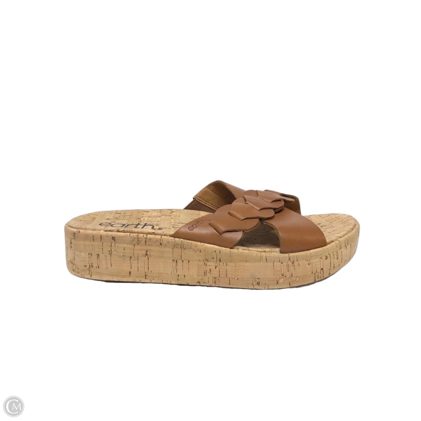 Sandals Heels Wedge By Earth In Brown, Size: 7