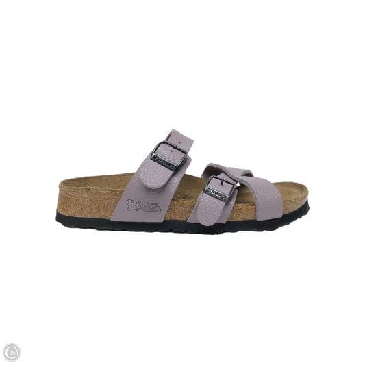Sandals Flats By Birkenstock In Purple, Size: 5