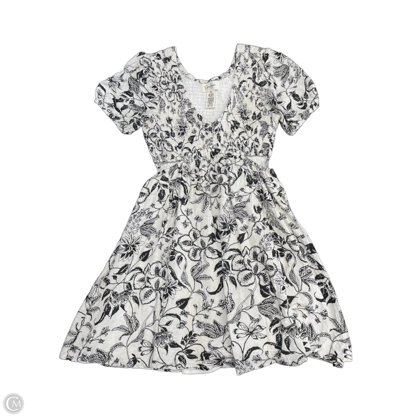 Dress Casual Short By Jessica Simpson In Black & Cream, Size: Xs
