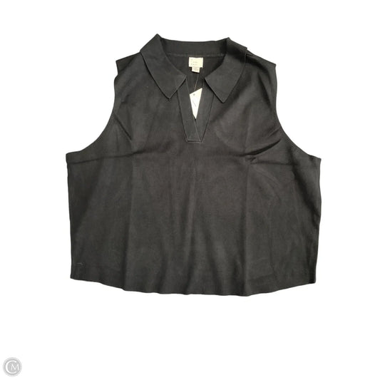 Top Sleeveless By A New Day In Black, Size: 2x