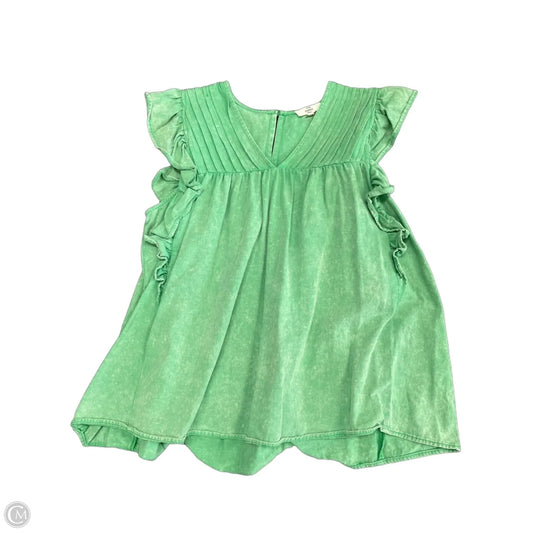 Tunic Short Sleeve By Entro In Green, Size: S