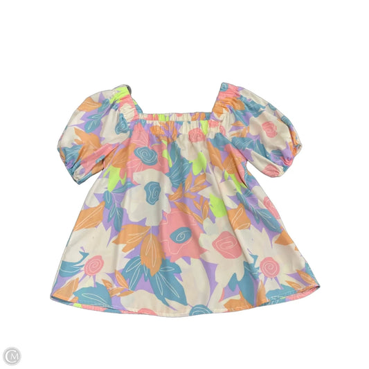 Blouse Short Sleeve By Entro In Floral Print, Size: S